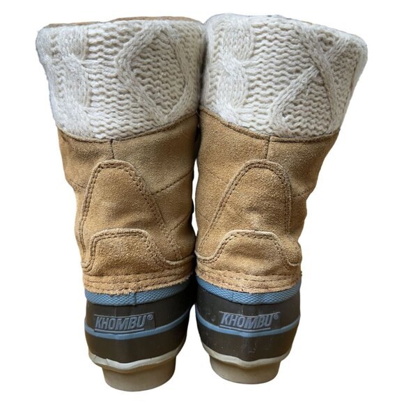 Khombu Womens Insulated Duck Snow Boots Size 6M Leather Cozy Winter Footwear - Picture 6 of 11